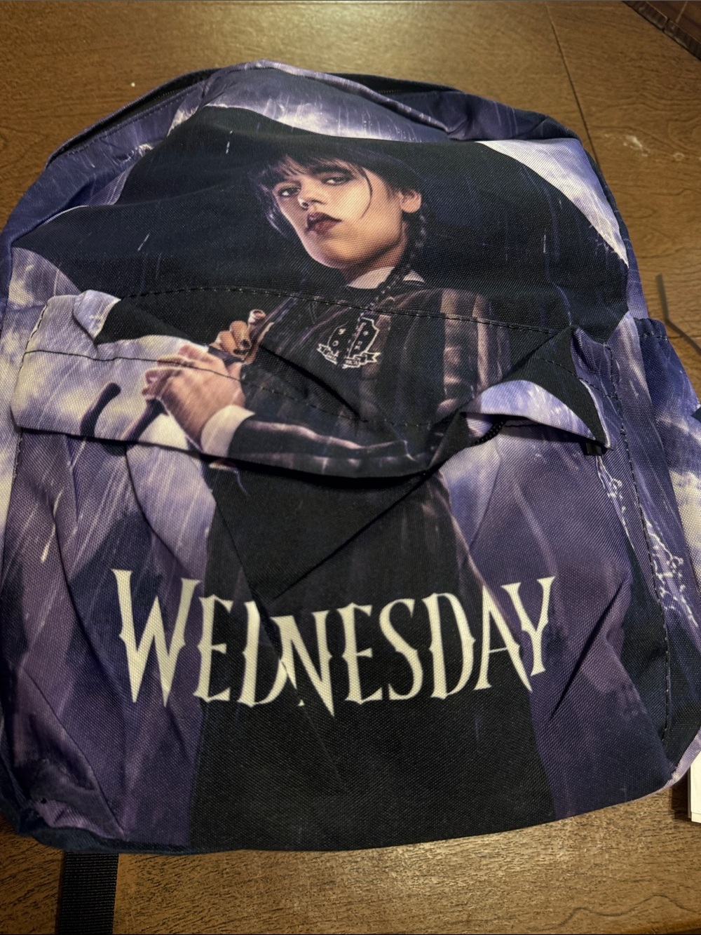 Wednesday-Inspired Kids Costume Backpack in Dark Purple